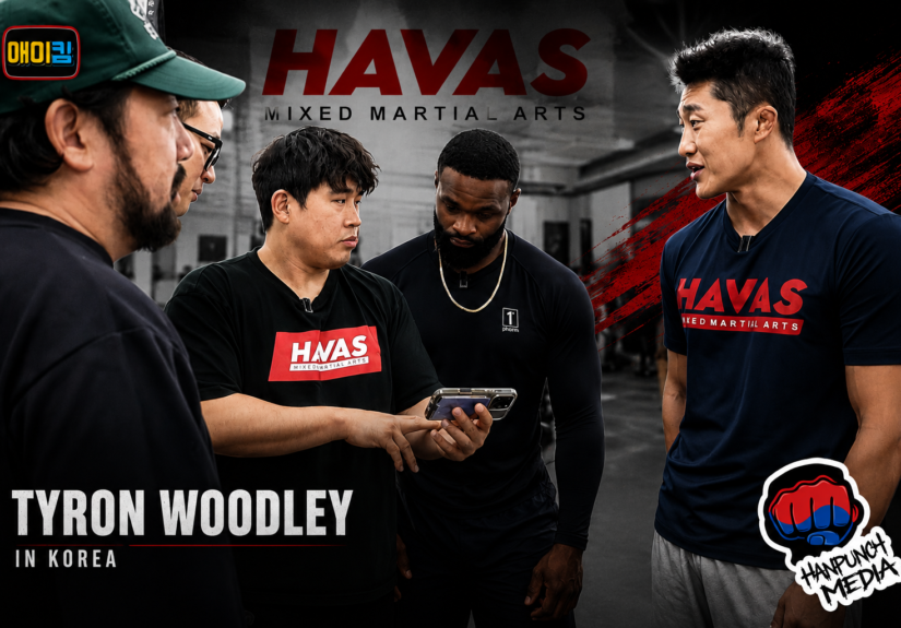 Tyron Woodley helps Seok Hyeon Ko in Havas MMA