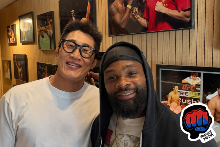 Tyron Woodley visits Korea and Dong Hyun Kim