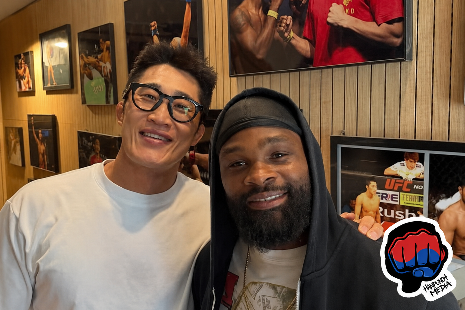 Tyron Woodley visits Korea and Dong Hyun Kim