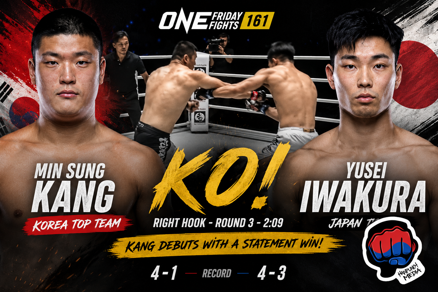 Min Sung Kang defeats Yusei Iwakura