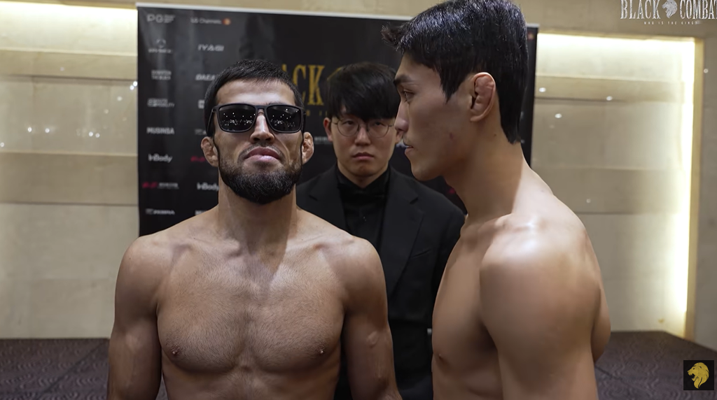 Hyuk Min Ji face off with Ismail Kelemetov Black Combat black cup event 