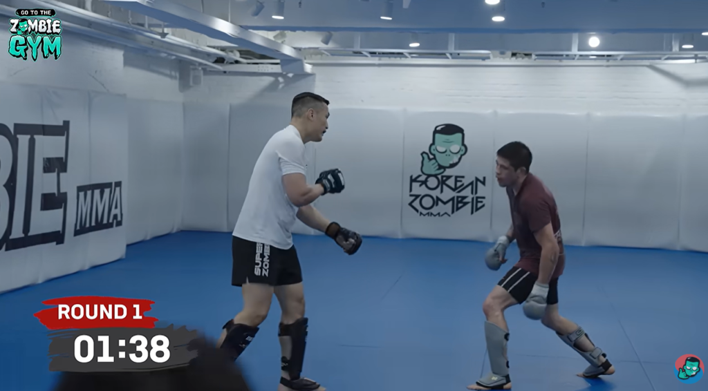 Brandon Moreno trains with Korean Zombie