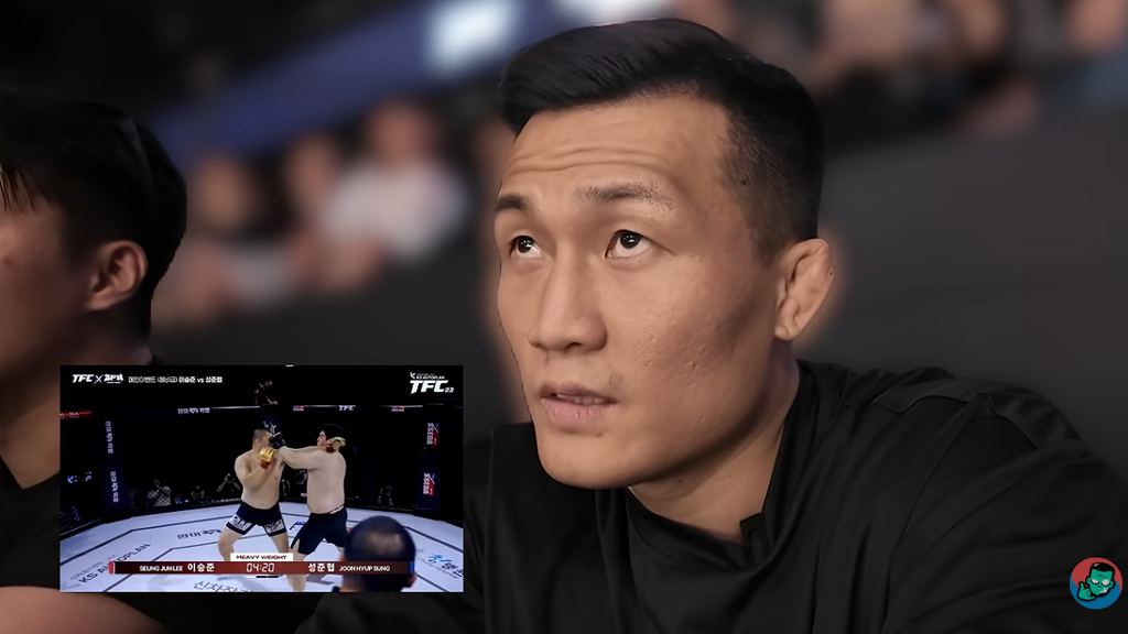 Chan Sung Jung watching ZFN vs TFC ringside